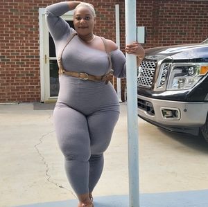 Plus size BLACK Leather Harness Belt